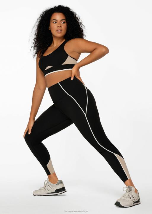 Жене Lorna Jane црн појачати спојене џепне хеланке за глежањ 8HV87