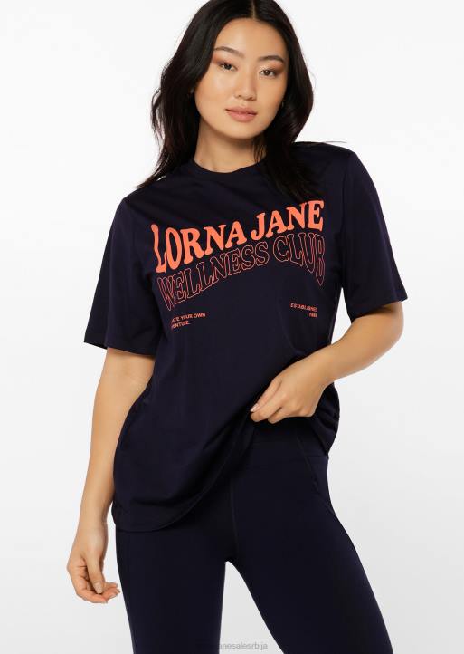 Жене Lorna Jane француска морнарица веллнесс цлуб трансдри опуштена мајица 8HV8164
